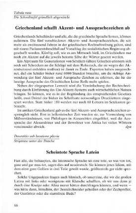 Scheintote Sprache Latein