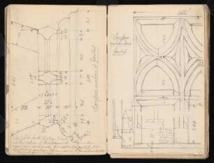 Skizzenbuch: Rathäuser Bocholt, Wernigerode, Goslar, Alsfeld: Rathaus Alsfeld. Fassadendetail Portal