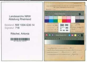 Entnazifizierung Antonia Ritschel , geb. 21.02.1889 ()