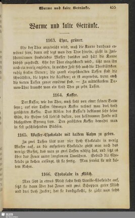 Warme und kalte Getränke