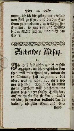 Siebender Absatz.