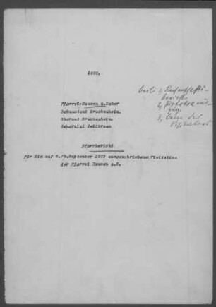 Hausen/Zaber: Pfarrbericht 1935
