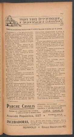 Policloterias : Palabras extranjeras incorporadas á nuestro lenguaje ó usadas por la prensa