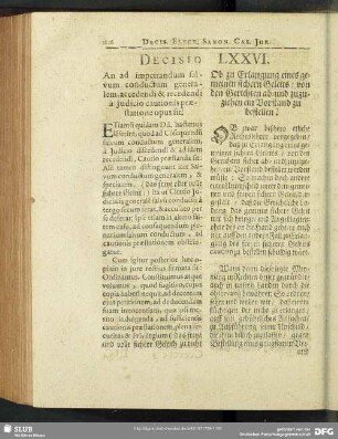 Decisio LXXVI. An ad impetrandum salvum conductum generalem, accedendi & recedendi a Iudicio cautionis praestatione opus sit?