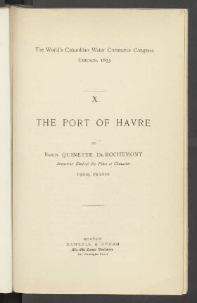 X. The Port of Havre