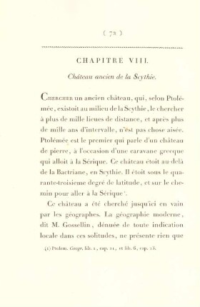 Chapitre VIII. Château ancien de la Scythie