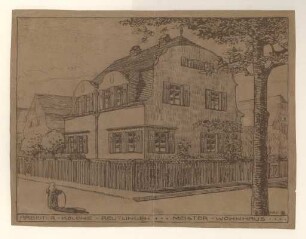 Reutlingen, Arbeiterkolonie, [Siedlung Gmindersdorf], Meister-Wohnhaus