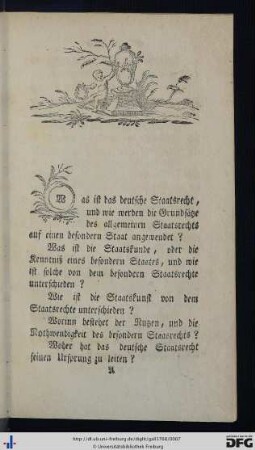 Fragen aus dem ganzen teutschen Staatsrechte.