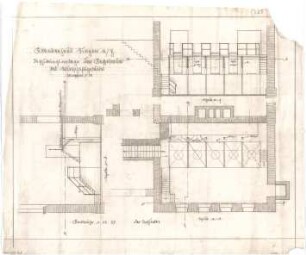 Billing, Hermann; Singen; Krankenhaus - Wirtschaftsgebäude, Kesselraum, Luftheizungsanlage (Schnitte)