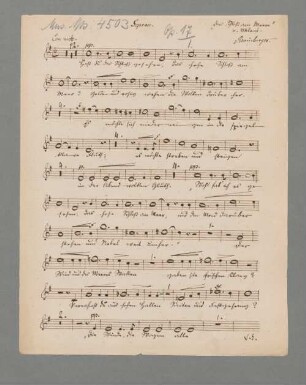 Vierstimmige Ballade mit Klavier, op. 17,1 - BSB Mus.ms. 4503-2