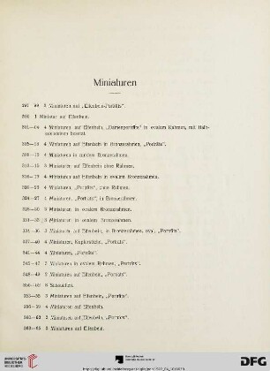 Miniaturen (Nr. 297-414)