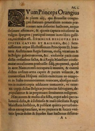 Vera Et Simplex Narratio Eorum, Quae Ab Adventu D. Joannis Austriaci Supremi in Belgio pro Catholica Maiestate Gubernatoris, &c. gesta sunt : In qua falsae a generalibus eiusdem Belgii Statibus obiectiones contra ipsum edit[a]e plane confutantur, adeoque pacis authores facile deprehenduntur