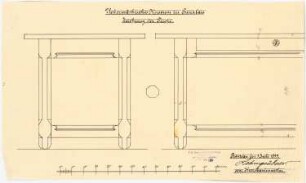 Uckermärkisches Museum, Prenzlau Umbau der Heilig-Geist-Kirche: Tisch: Ansicht, Schnitt 1:5