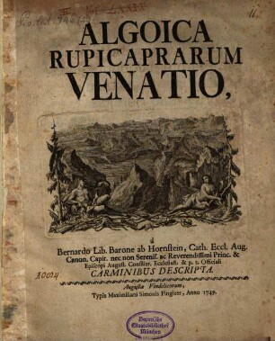 Algoica rupi caprarum venatio carminibus descripta