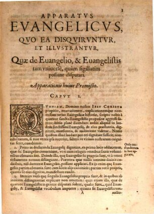 Apparatus evangelicus
