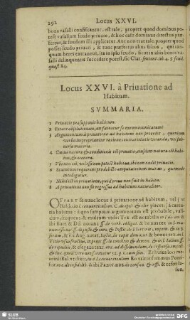 Locus XXVI. à Privatione ad Habitum