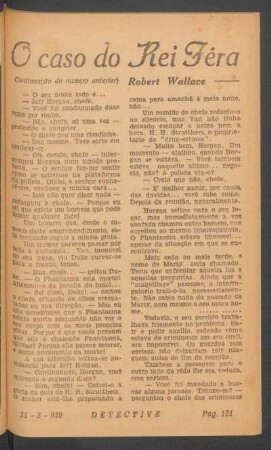 O caso do rei Féra : (Continuação do numero anterior). [Romance]. (Continúa no proximo numero)