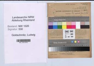 Entnazifizierung Ludwig Goldschmitz , geb. 24.01.1901 (Arbeiter)