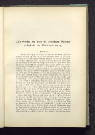 Das Gebiet der Elbe im nördlichen Böhmen unterhalb der Moldaumündung