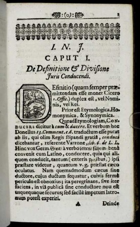 Caput I. De Definitione & Divisione Juris Conducendi.