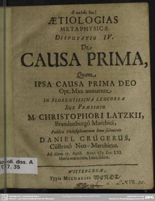 4: De causa prima ...
