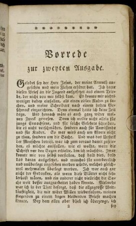 Vorrede zur zweyten Ausgabe.