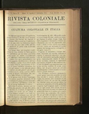 Rivista Coloniale. Fasc. XI.-XII. Vol. II.