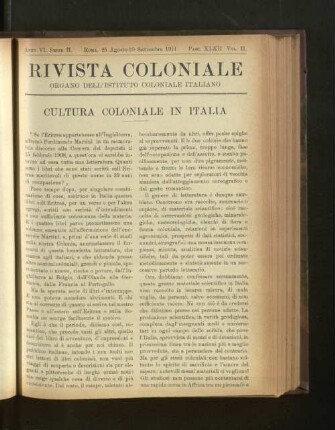 Rivista Coloniale. Fasc. XI.-XII. Vol. II.