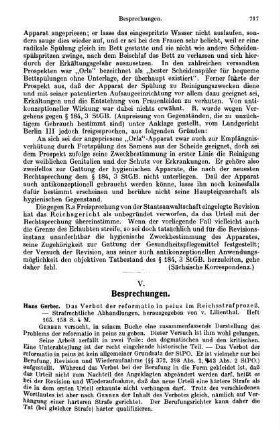 717-720, V. Besprechungen