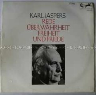 Rede von Karl Jaspers zur Verleihung des Friedenspreises des Deutschen Buchhandels, Plattenhülle
