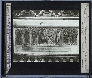 Neapel, Dom, S. Gennaro : Vorderseite des Sarges Philipps I. von Tarent