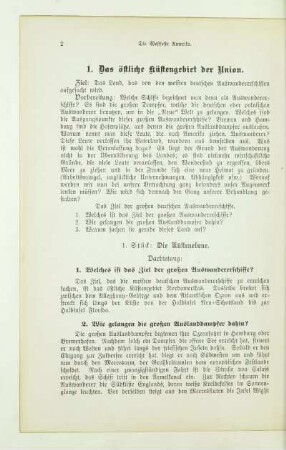 1. Das östliche Küstengebiet der Union