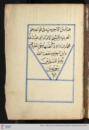 Ibn-Āǧurrūm, Muhammad Ibn-Muhammad, al-Muqaddima al-Aǧurrūmīya