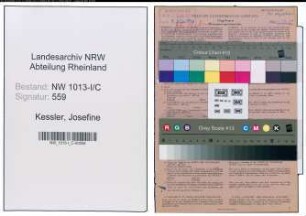 Entnazifizierung Josefine Kessler , geb. 17.09.1901 (Gastwirtin)