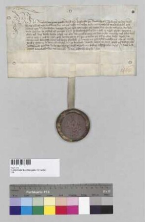Propst und Erzpriester Bernhard [II.] von Berchtesgaden, verkauft Christian Intzinger, Baumeister und Berchtesgadener Diener, eine Hofstatt daselbst am Markt, aus welcher jährlich Abgaben zu Burgrecht an die Kammer der Stiftskirche zu entrichten sind.; S: Propst und Erzpriester Bernhard [II.] von Berchtesgaden