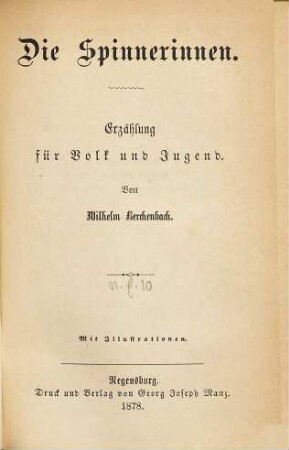 Neue Erzählungen für Volk und Jugend, 10