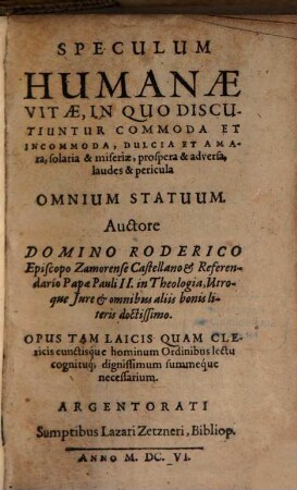 Speculum vitae humanae