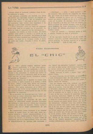 Vida femenina : El "chic"