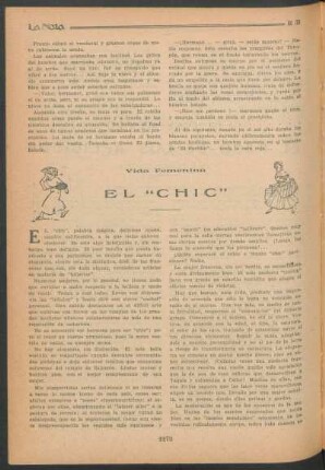 Vida femenina : El "chic"