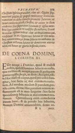 De Coena Domini ...