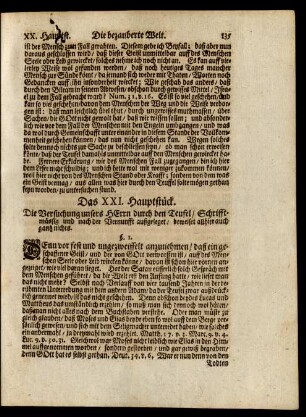 Das XXI. Hauptstück.