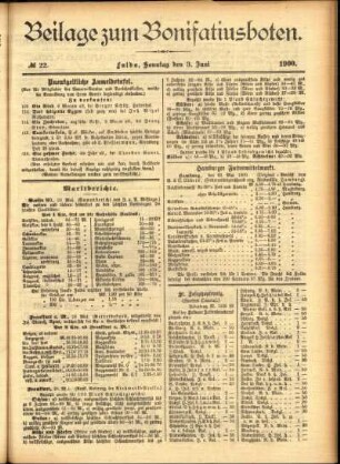 Zweite Ausgabe vom Sonntag, den 03. Juni 1900.