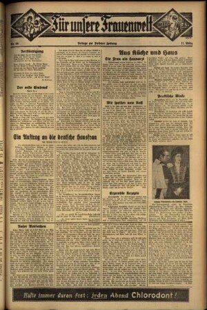 Zweite Ausgabe vom Donnerstag, den 21. März 1935.