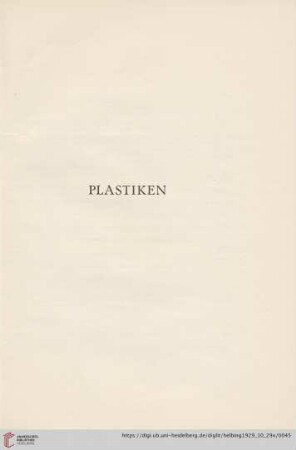 Plastiken (Nr. 198-220)