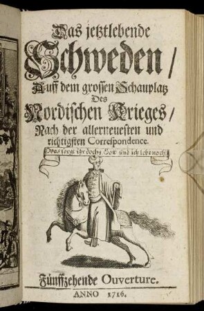 Fünffzehende Ouverture. Anno 1716.