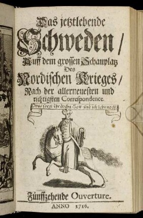 Fünffzehende Ouverture. Anno 1716.