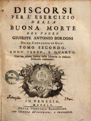 Discorsi per l'esercizio della buona morte, 2