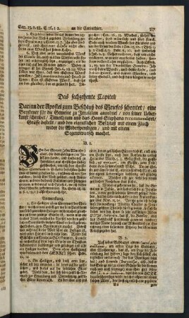 337-343, Das sechzehente Capitel