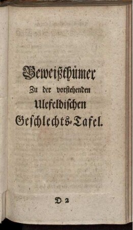 Beweißthümer zu der vorstehenden Ulefeldischen Geschlechts-Tafel.