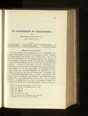 Die Geschwindigkeit der Knallgasreaktion.